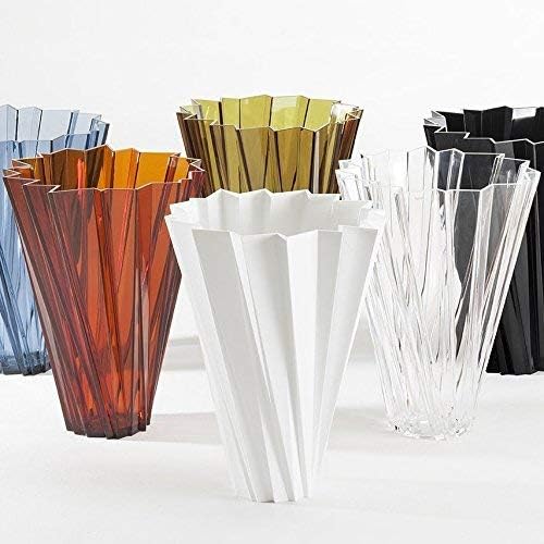 Kartell 1229AM Vase Shanghai, bernstein Ambra, Ambra