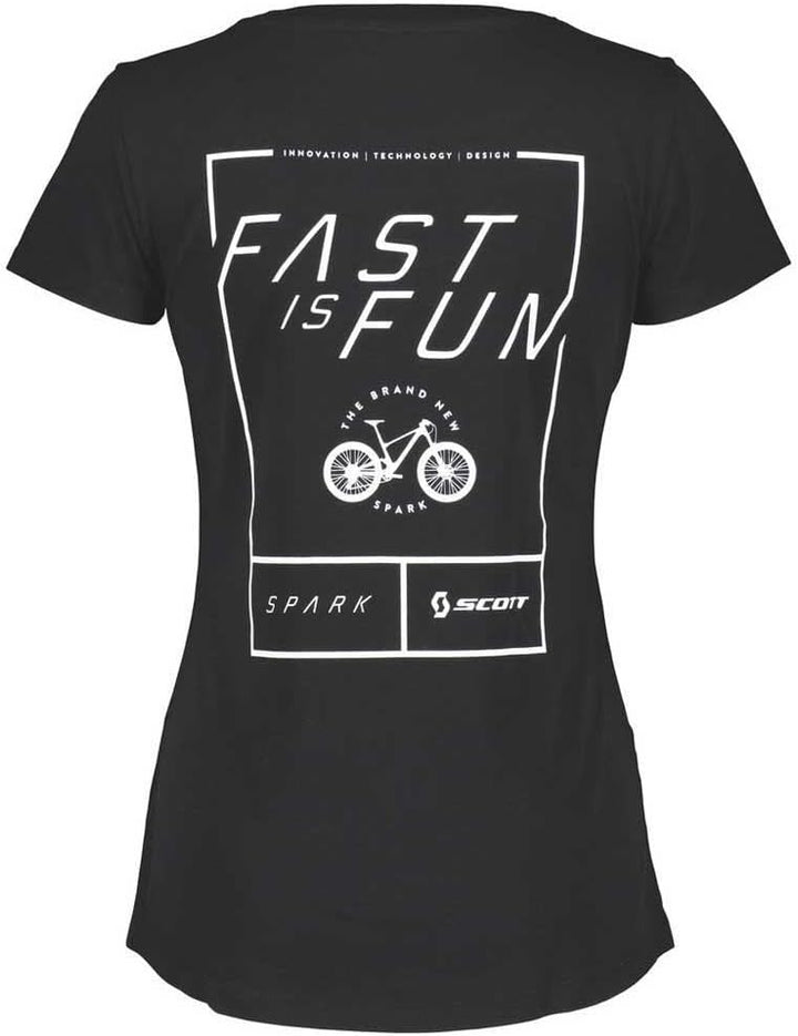 Scott Spark Fast is Fun Damen Freizeit T-Shirt schwarz 2023: Grösse: M (38/40)