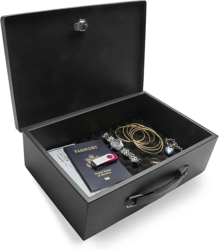 Honeywell 6104 Tresor Feuerhemmender Minisafe Dokumentenkassette, 5 L mit Schlüsselschloss