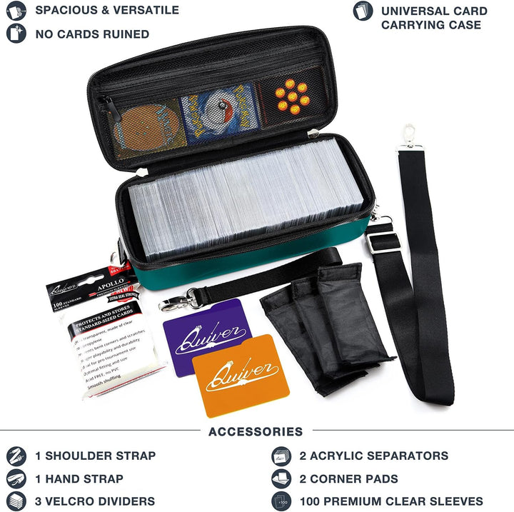 Quiver Time Türkis Bolt Karten-Tragetasche - Halter für Sammelkarten und Deck-Aufbewahrungsbox, komp