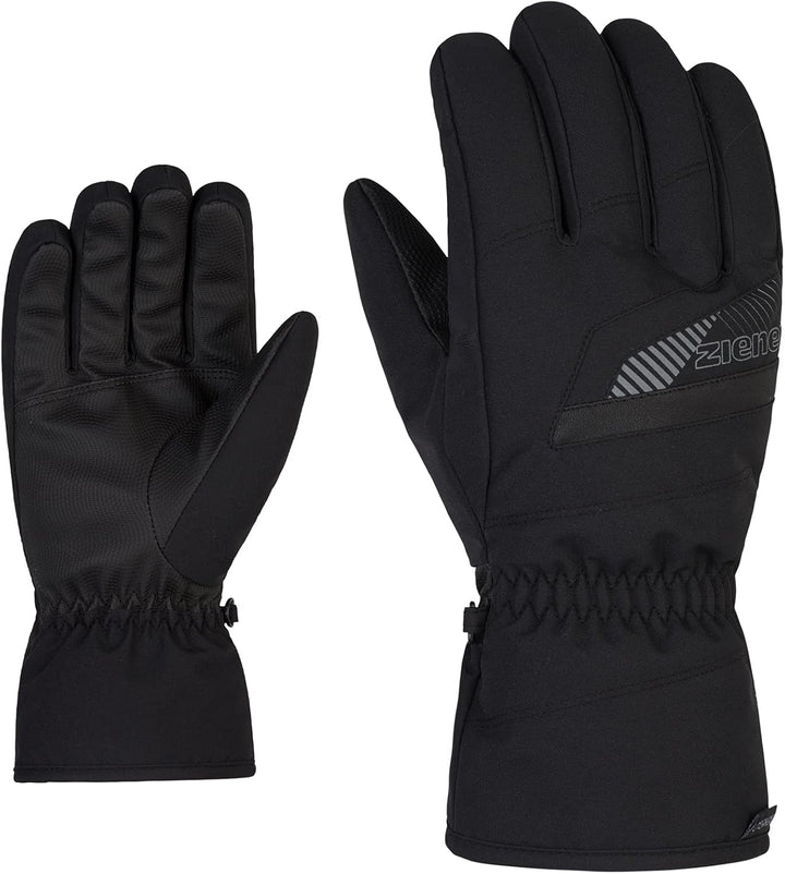 Ziener Herren Gordan Ski-Handschuhe/Wintersport | wasserdicht, atmungsaktiv, , 7.5 black/graphite, 7
