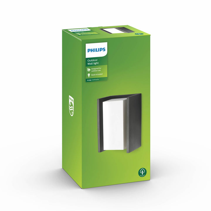 Philips myGarden Bridge Wegeleuchte, 14W, Anthrazit Wandleuchte Single, Wandleuchte Single