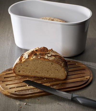 ECHTWERK Brotkasten “FRESH“, Brotbox, Platzsparende Aufbewahrungsbox, Brotkorb mit Deckel und Schnei