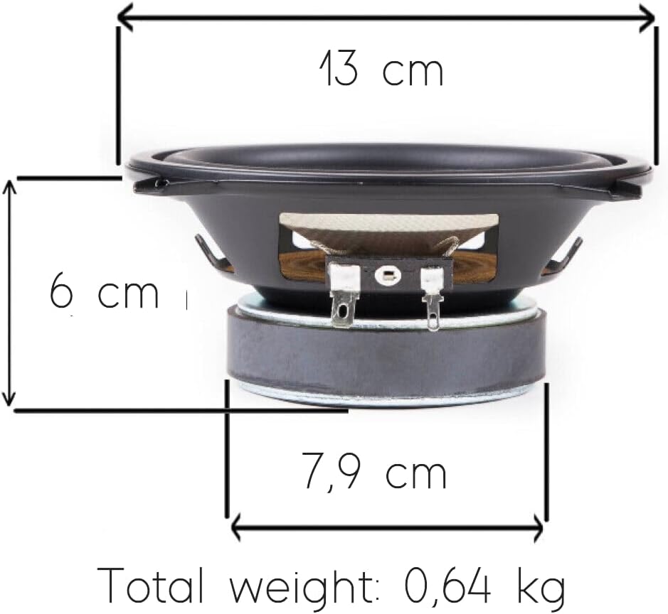 MASTER AUDIO 1 MA13BT/8 professioneller weisser tieftöner 13,00 cm 130 mm 5" 80 watt rms 160 watt ma