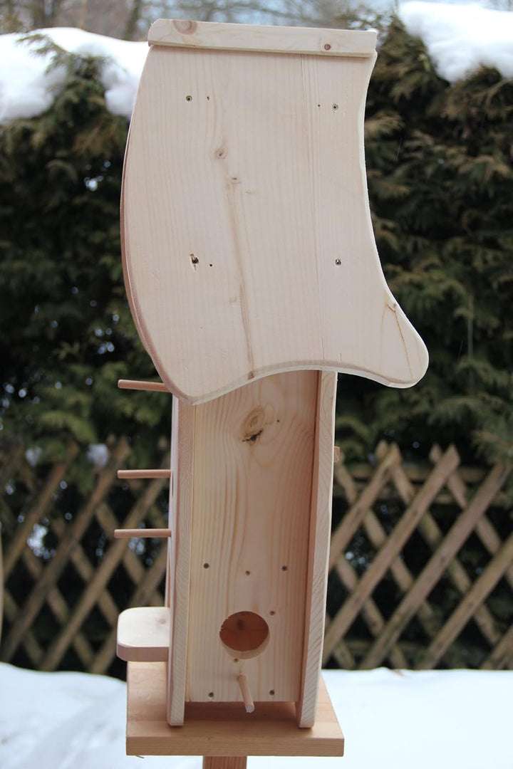 Dekorativer XXXL Nistkasten(N4) mit Vogelfutterhaus-Vogelhaus--Vogelhäuschen-sauberste Verarbeitung-