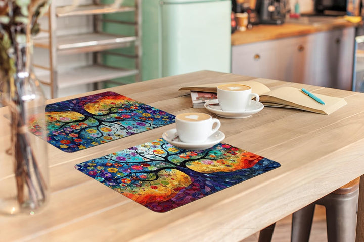 KitchenYeah© Platzsets Abwaschbar 6-Teilig 45x30 cm Tischsets Platzdeckchen Platzset Unterlage Tisch