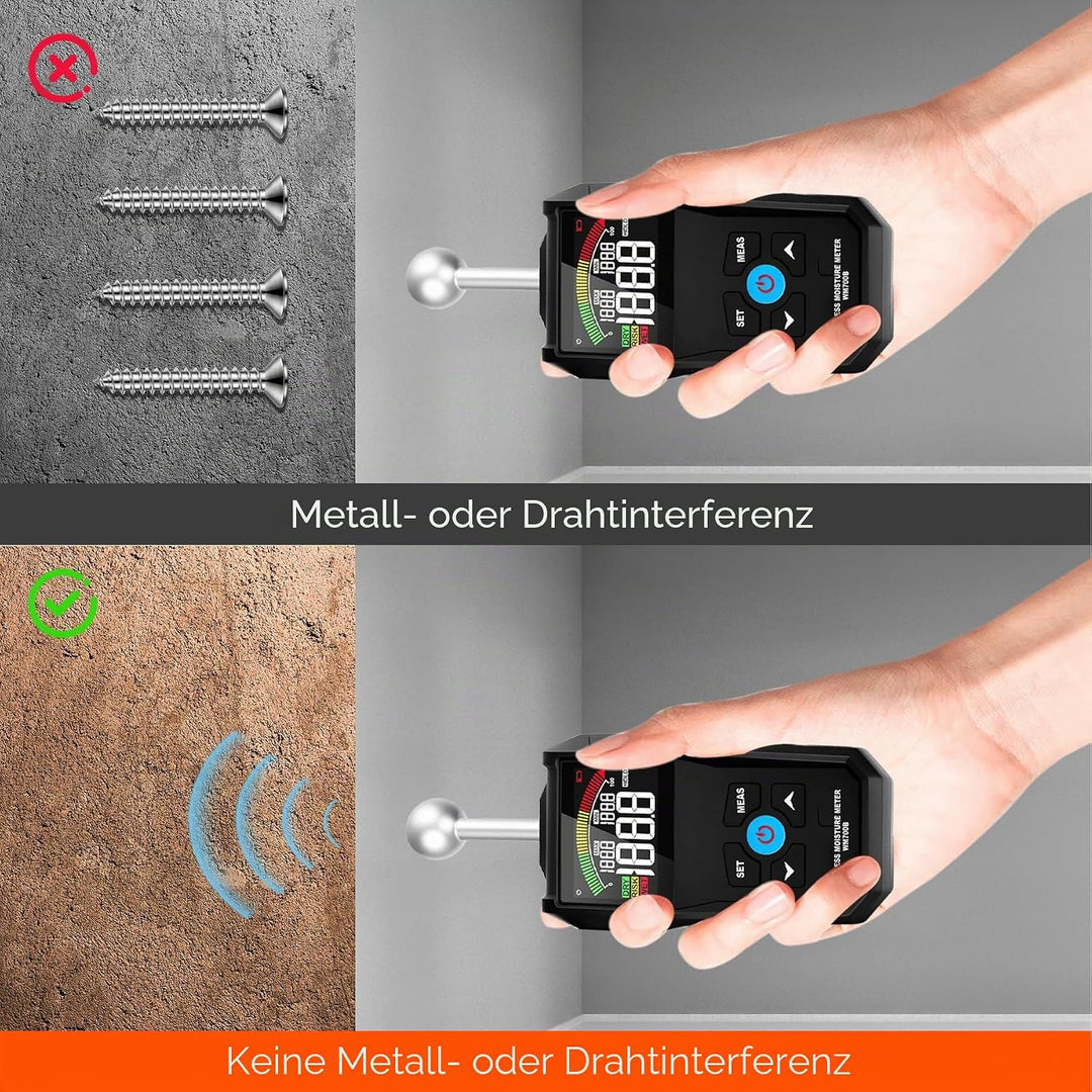 Feuchtigkeitsmessgerät Ofeace Feuchtigkeitsmessgerät Wänd mit Kugelsensor für Zerstörungsfreie Berei