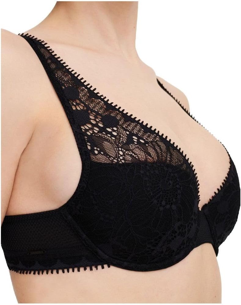 Chantelle DAY TO NIGHT, Tief Ausgeschnittener Spacer-BH, Damen Unterwäsche 70B Schwarz, 70B Schwarz