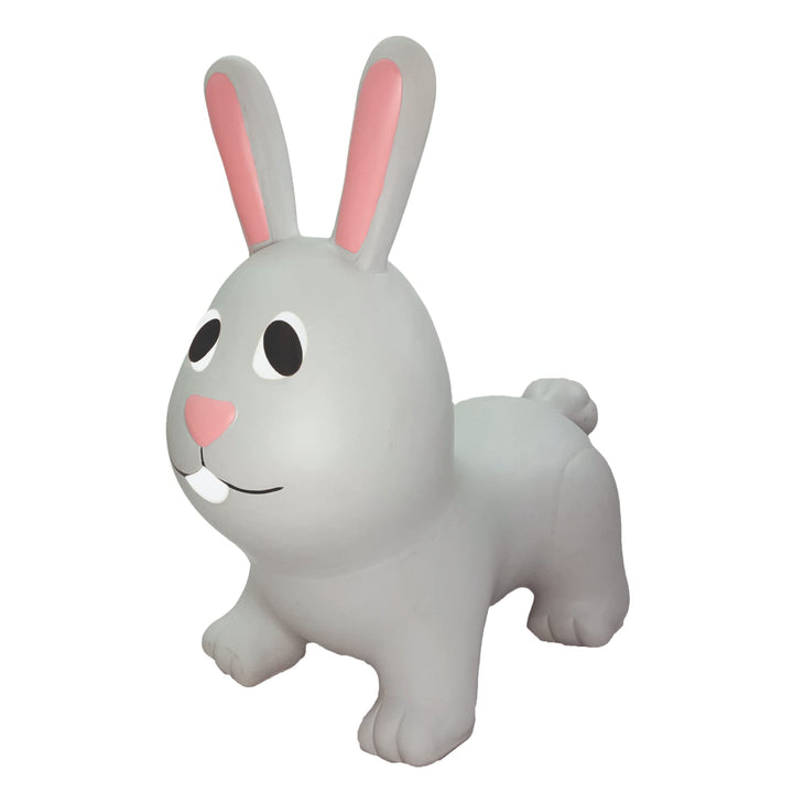 GERARDO'S Toys Jumpy Hüpftier Hase Grau ca. 58 cm - Hüpftiere ab 1 Jahr - Aufblasbare Tiere für drin