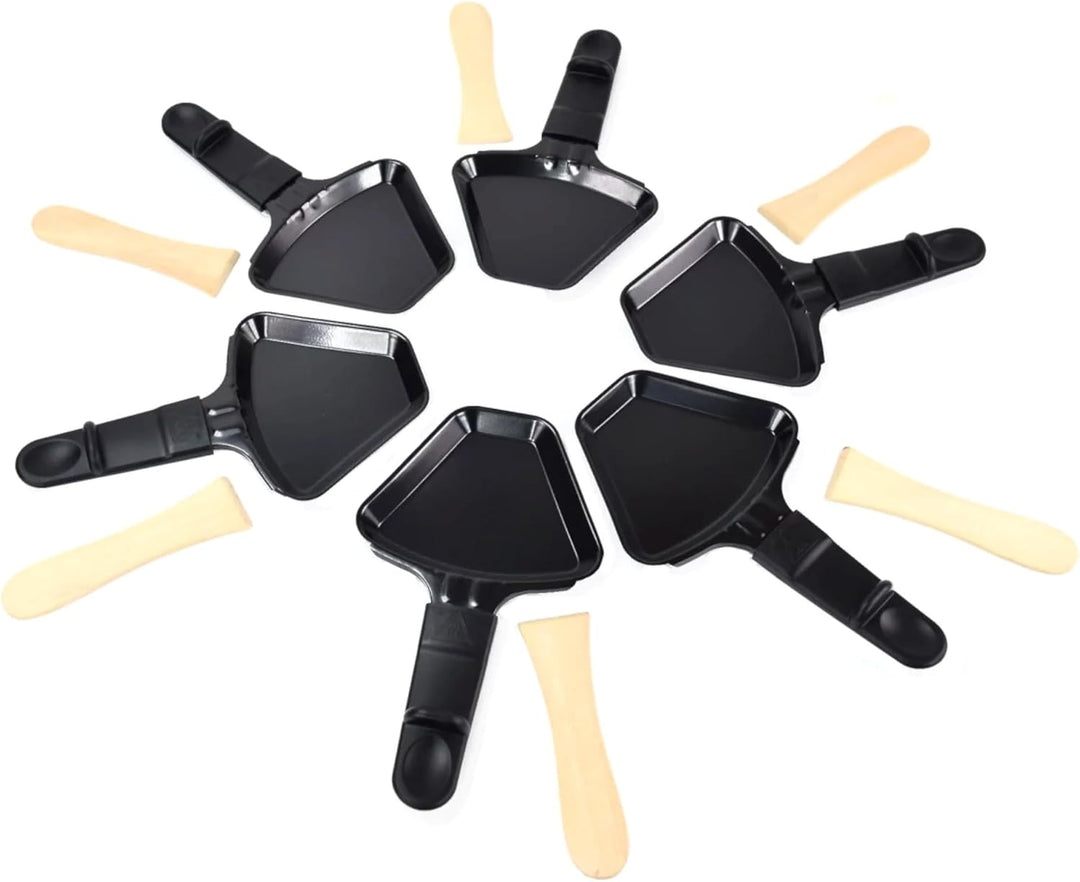 Syntrox Germany Raclette für 6 Personen Lillex, Rund mit Glas-Keramik Platte Emailliert, 900W Kompak