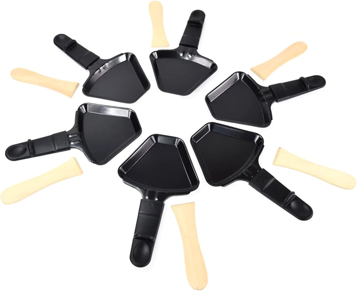 Syntrox Germany Raclette für 6 Personen Lillex, Rund mit Glas-Keramik Platte Emailliert, 900W Kompak