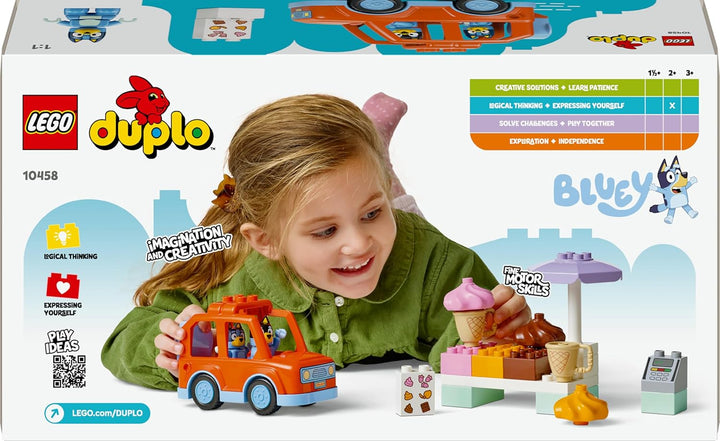 LEGO DUPLO Bluey: Ausflug zur Eisdiele mit Bluey - Lernspielzeug für Kleinkinder - Mit Spielzeug Aut