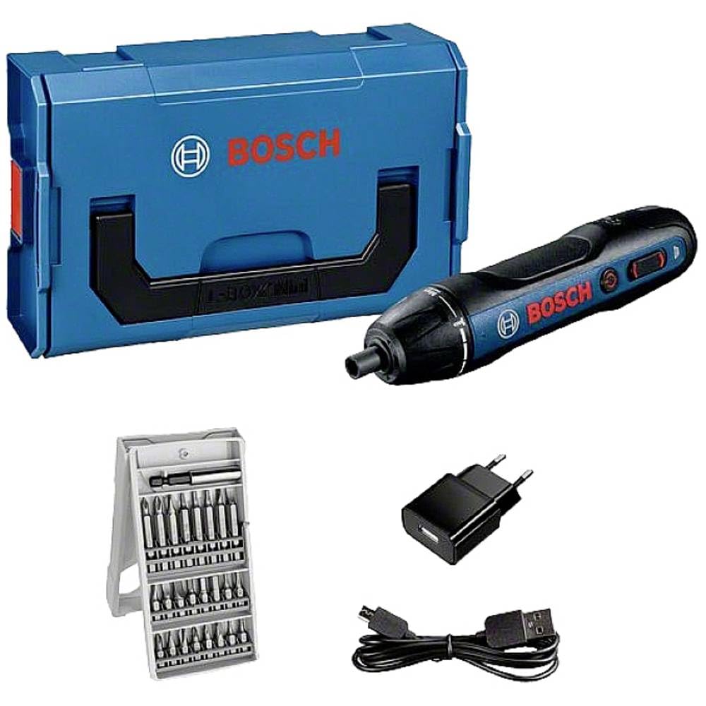 Bosch Professional Akkuschrauber Bosch GO (inkl. 25-tlg. Bit-Set, Ladekabel, L-BOXX Mini) Standard,