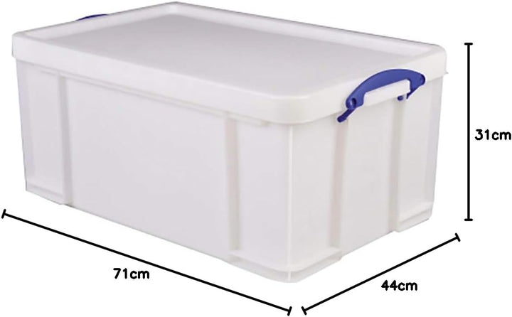 Really Useful Aufbewahrungsbox aus Kunststoff, 64 l, Weiss 64 Litre, 64 Litre
