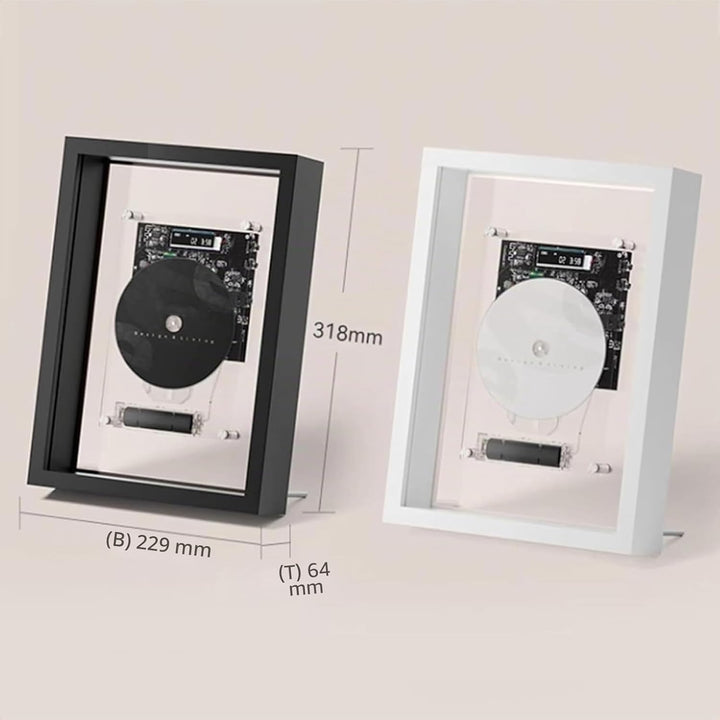 Musikrahmen-CD-Player, Wandmontage, Musik-Dekorativer Bilderrahmen, mit Fernbedienung/5.0 Bluetooth/