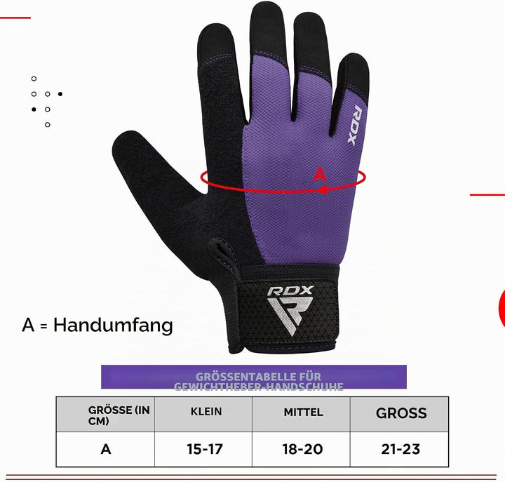 RDX Fitness Handschuhe Vollfinger Damen Herren, Gewichtheben Touchscreen Trainingshandschuhe, Bodybu