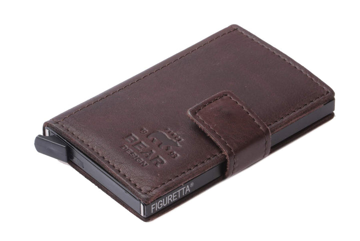 Bear Design Antic Damen Geldbörse Bruin 16x9x3cm Lederbörse Geldbeutel