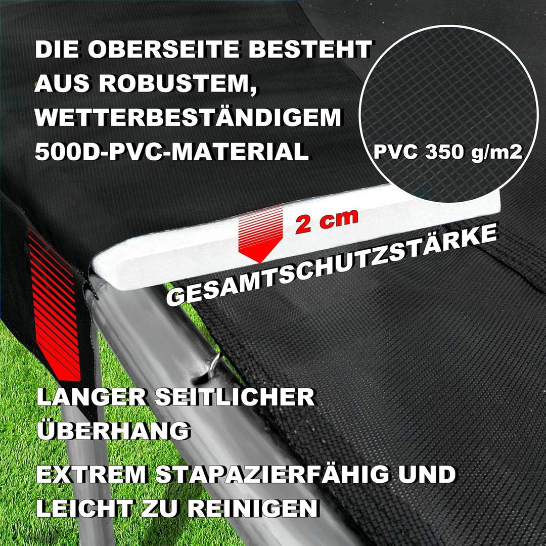 Baunsal® Trampolin Randabdeckung Ø 183 244 250 275 300 305 335 366 370 396 400 427 430 457 460 487 4