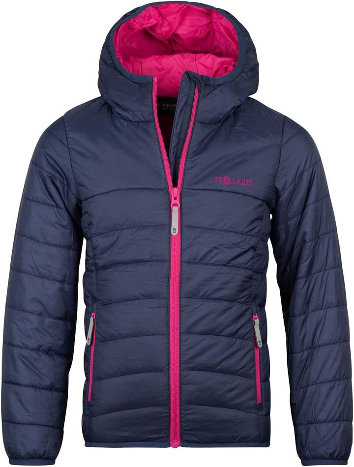 Trollkids Mädchen Steppjacke Eikefjord 92 Marineblau/Feuerbeere, 92 Marineblau/Feuerbeere
