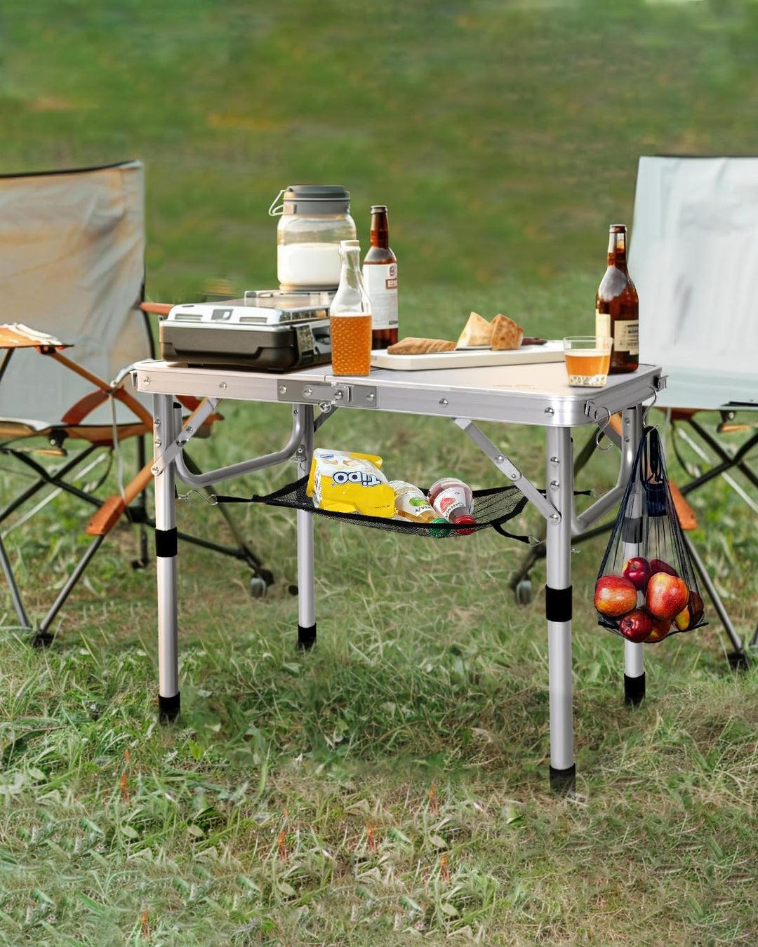 Klappbarer Campingtisch, Sportneer, höhenverstellbar, Kleiner Klapptisch, tragbare Campingtische (59