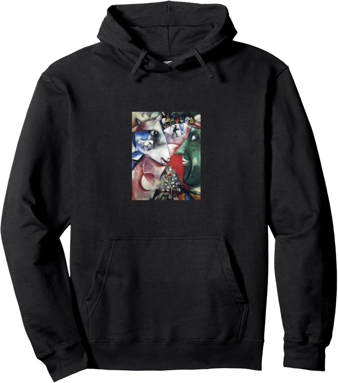 Ich und das Dorf Marc Chagall | Pferde Pullover Hoodie