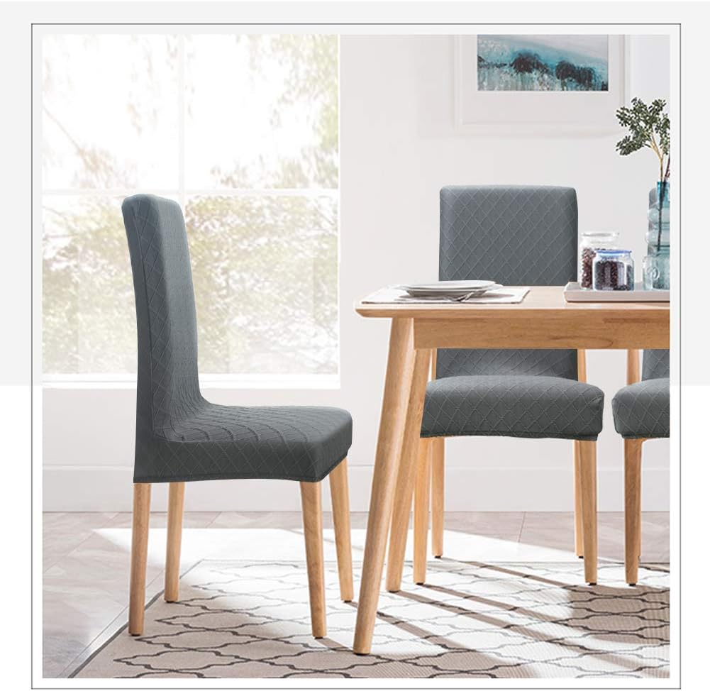 Fuloon Stuhlhussen 4er 6er Set, Stuhlüberzug Universal Stretch Abnehmbare Stuhlbezug, Bezüge für Ess