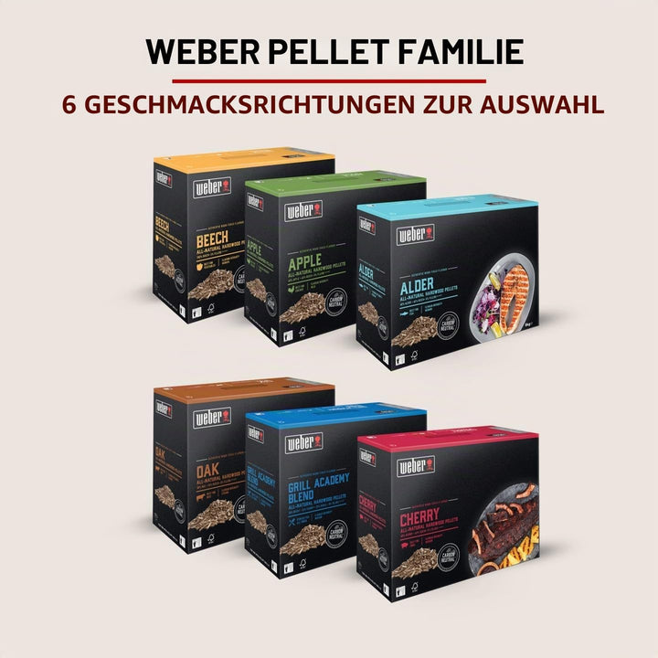 Weber Holzpellets - Apfelholz (8kg), perfekt zum Räuchern von Geflügel, 100% natürliche Holzpellets,