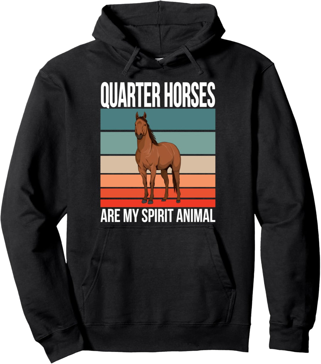 Quarter Horse Seelentier Pferde Sachen Reiten Reiter Pullover Hoodie