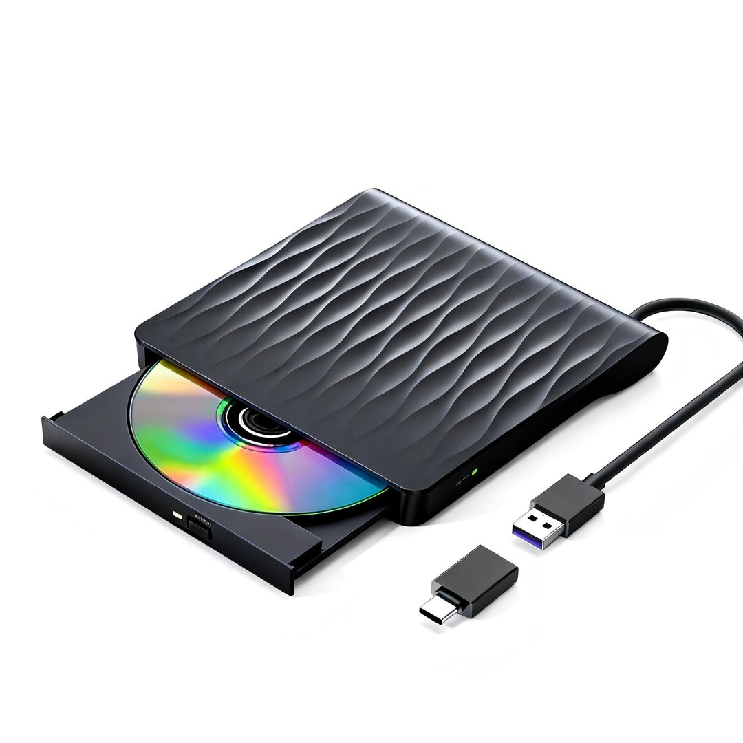 CD Laufwerk Extern USB 3.0 & Type-C, LPUNCD Professionell Externes DVD Laufwerk CD DVD Brenner +/-RW