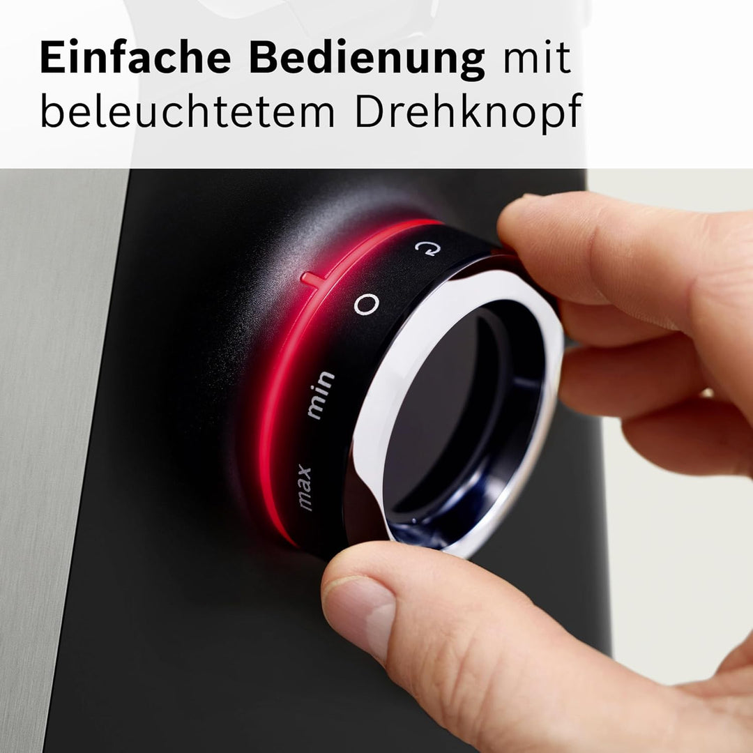 Bosch Fleischwolf Serie 8, 3 Lochscheiben (3/4,5 / 8mm), Edelstahl, spülmaschinenfest, Kebbe- & Wurs