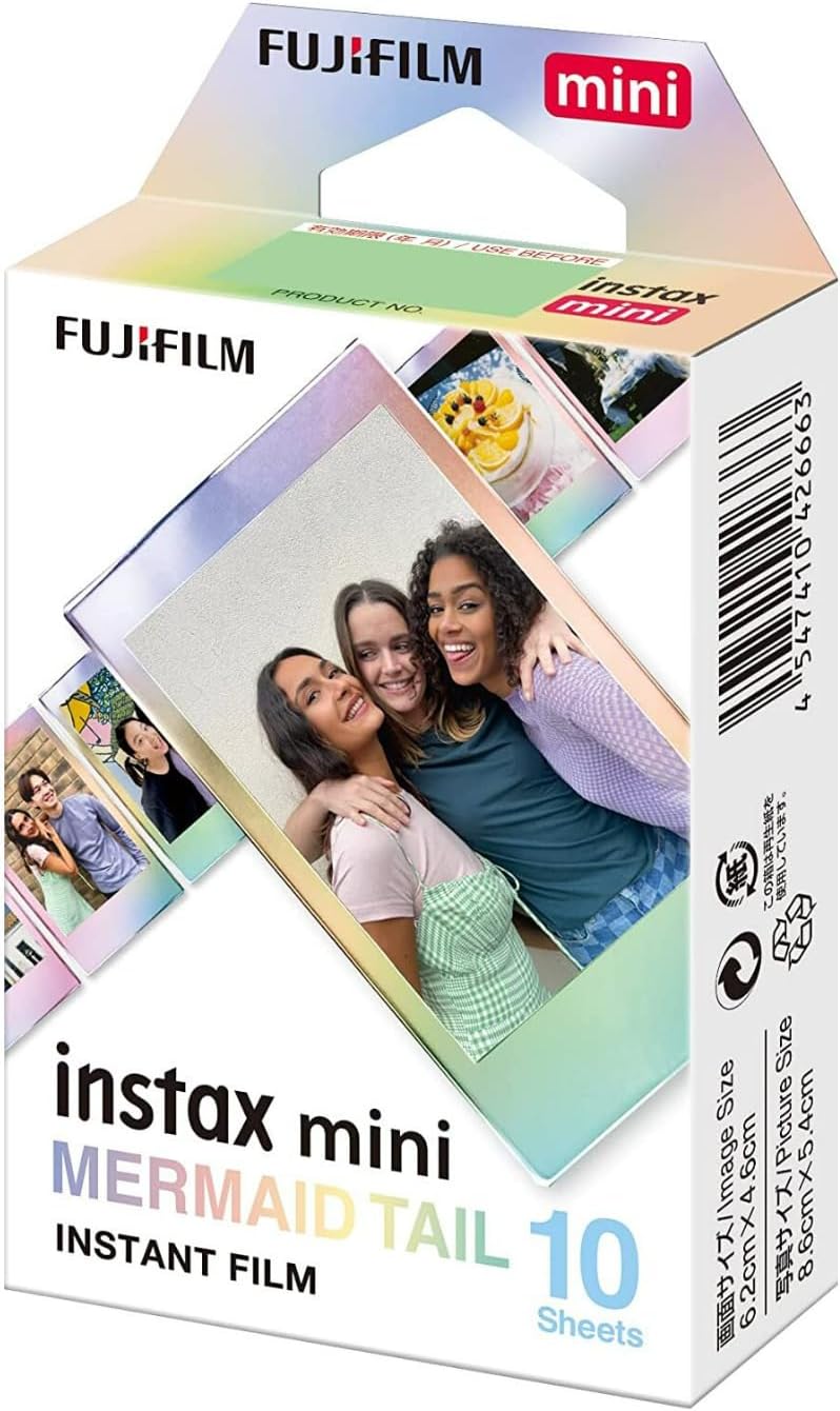 Fujifilm Instax Mini Meerjungfrauenschwanz-Folie, Glitzerstile (10 Belichtungen) 3er-Pack Bundle (3