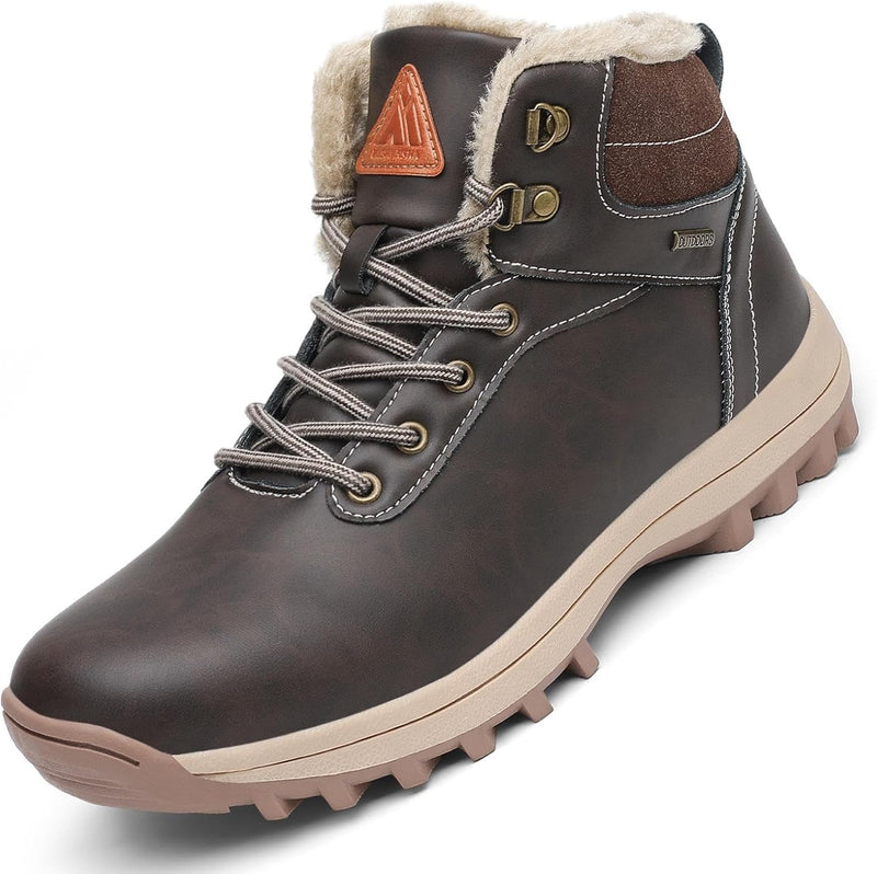 Mishansha Warme Gefüttert Winterschuhe Herren Damen Wasserabweisend Winterstiefel Wanderschuhe Gr.36