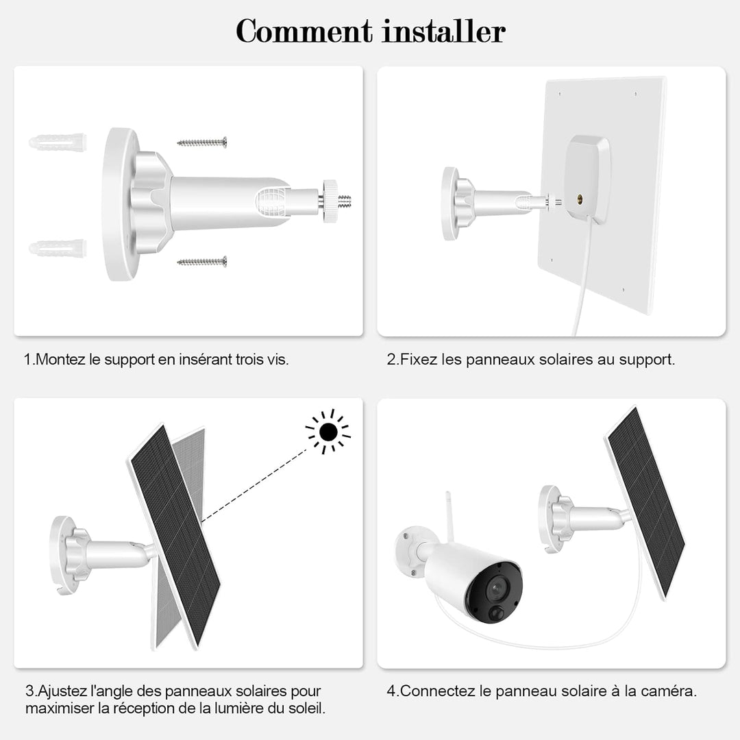 6W Solarpanel für drahtlose Überwachungskamera im Freien,5V IP65 wasserdichte Solarstromversorgung f