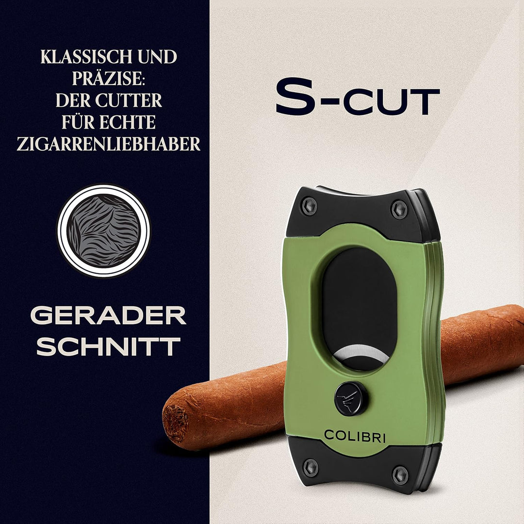 Colibri S-Cut Zigarrenschneider - Klassischer Gerader Schnitt - Bis zu 66 Ringmass Zigarren - Ergono