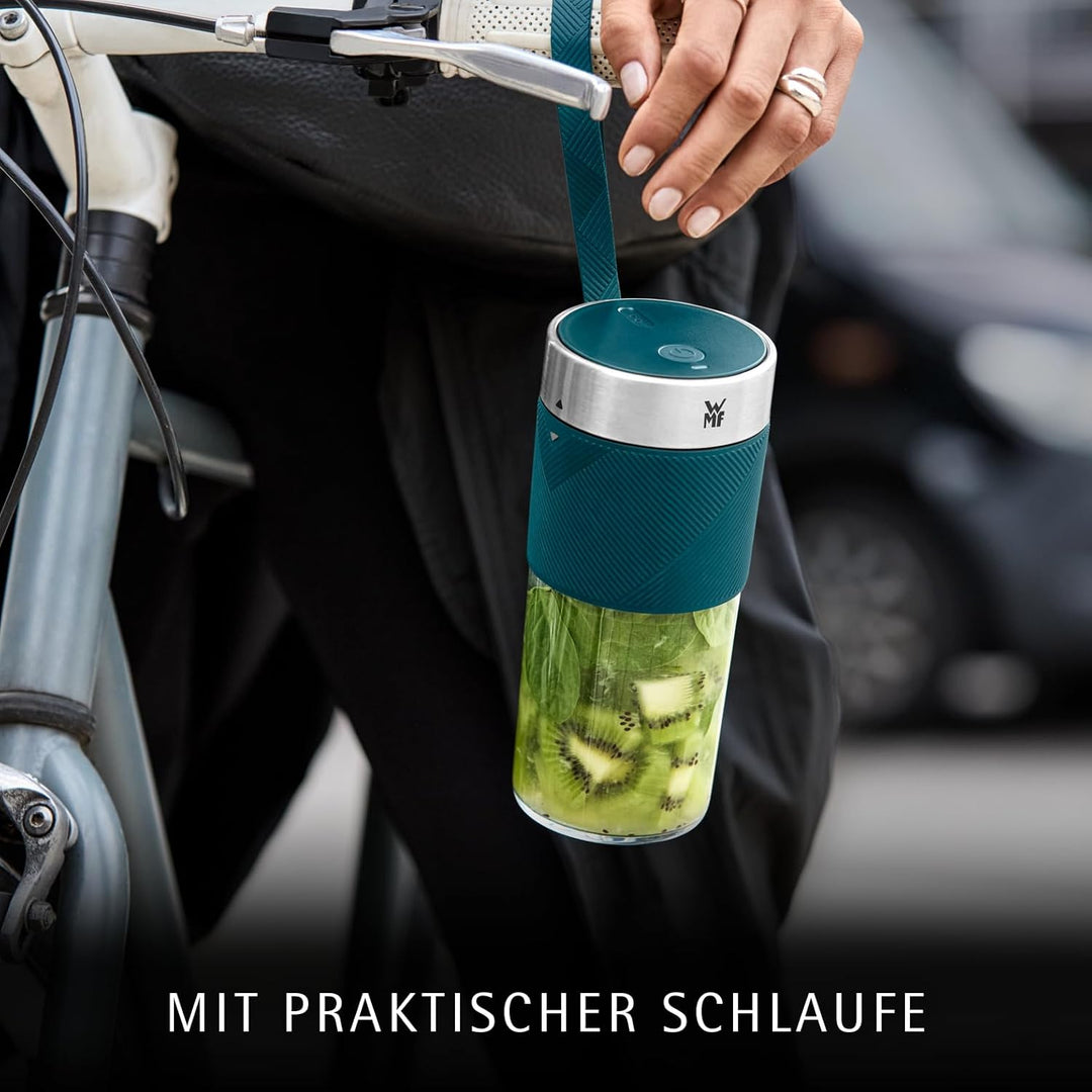 WMF Küchenminis Mix on the Go 300 ml, Mini Mixer to Go, USB Mixer Smoothie Maker, aufladbarer Person