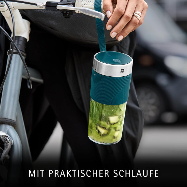 WMF Küchenminis Mix on the Go 300 ml, Mini Mixer to Go, USB Mixer Smoothie Maker, aufladbarer Person