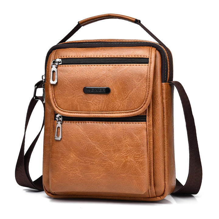 Umhängetasche Herren Leder Vintage Shoulder Bag Crossbody Business Schulranzen Tasche Handtaschen fü