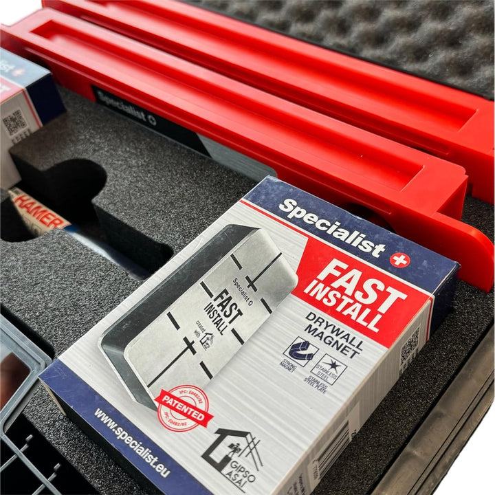 Specialist+ Werkzeugset für die Montage von Trockenbaurahmen, Komplett im Kunststoffkoffer I x2 FAST
