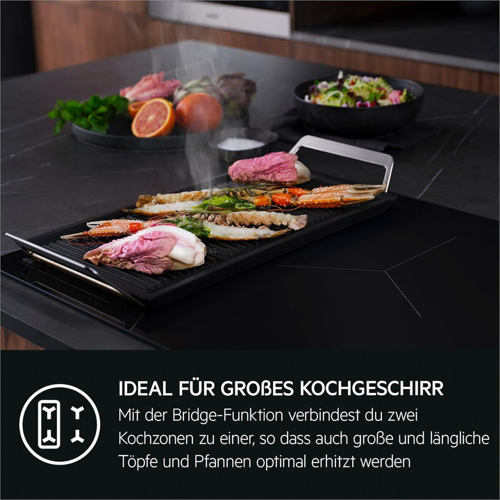 AEG IKE64450XB Autarkes Kochfeld / Herdplatte mit Touchscreen & Topferkennung / Induktionskochplatte