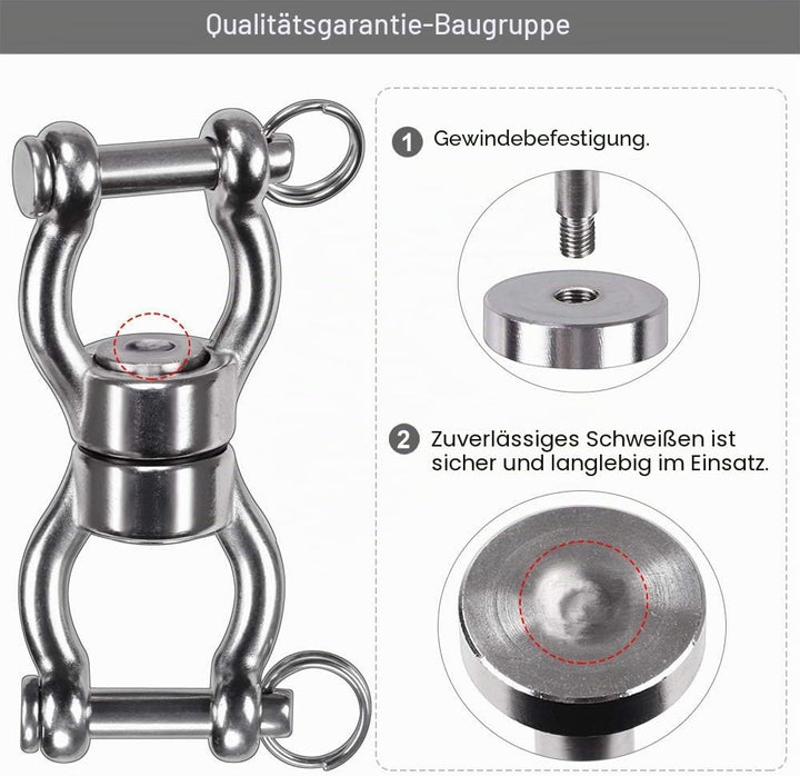 SELEWARE Schaukelhaken Schwerlast Hängesessel Outdoor - Silent Bearing Drehhaken Boxsack Halterung D