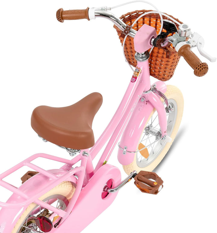 STITCH MANCHI 12/14/16/18 Zoll Kinderfahrrad mit Korb &amp; Stabilisatoren für 2-9 Jahre alte Mädchen &amp;