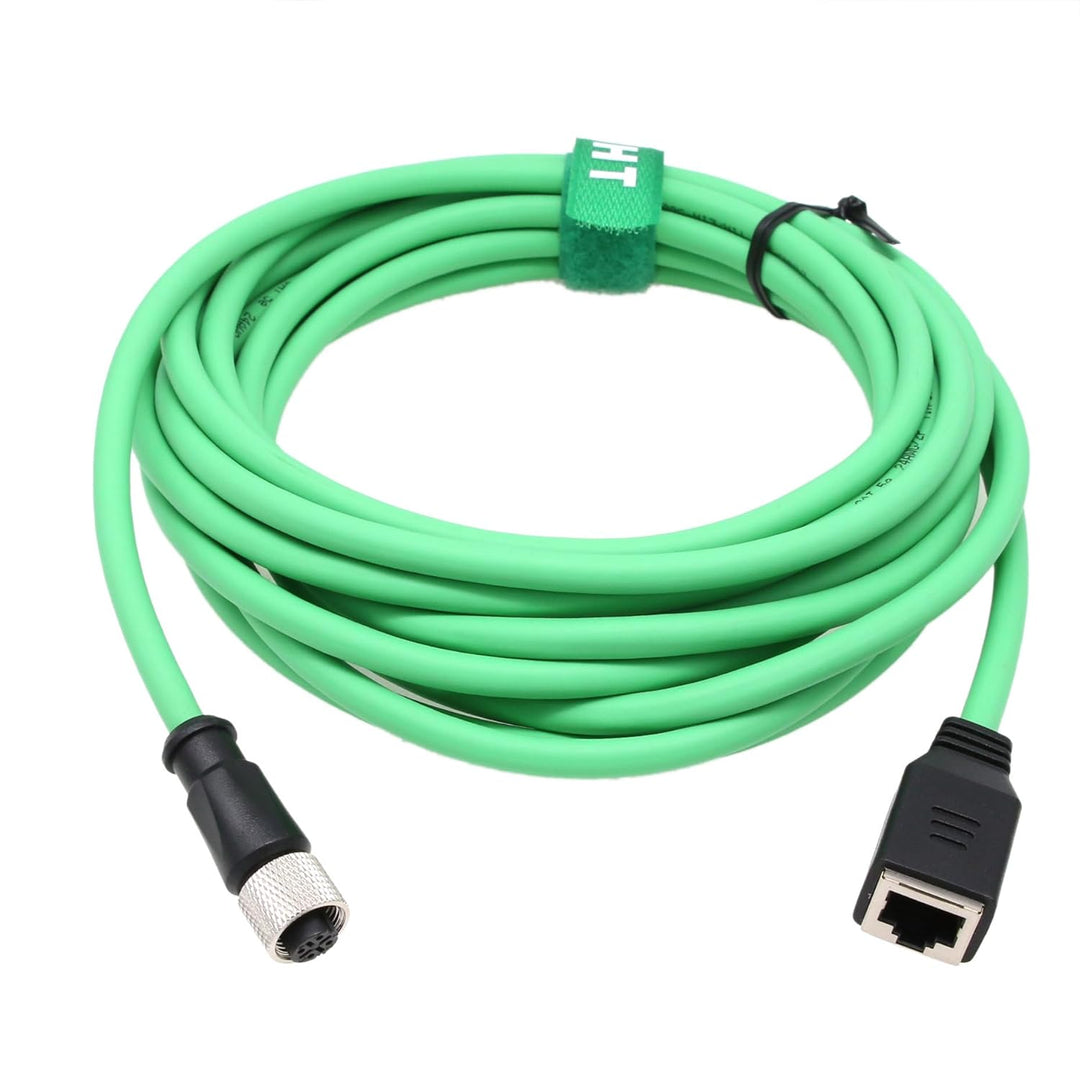 Ethernet Netzwerkadapterkabel M12 4 Pin D Code auf RJ45 Buchse Cat5e für Sick Keyence IV2 SR-1000 Ba