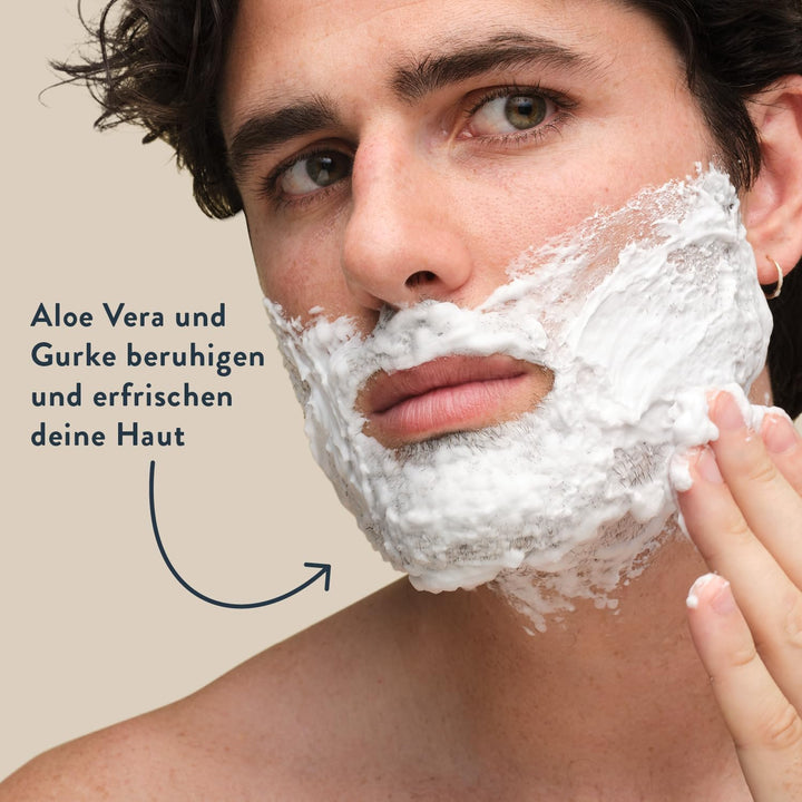 Harry's Geschenk-Set - Nassrasierer für Männer mit orangefarbenem Griff und 5-Klingen Rasierklinge,