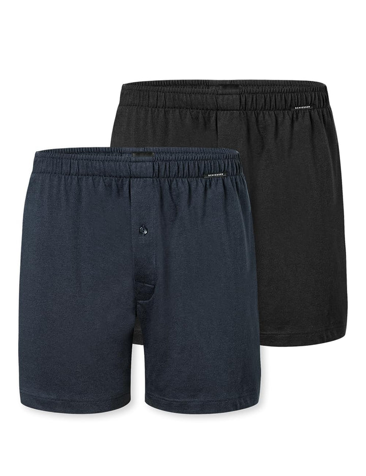 Schiesser Herren Boxershorts 2er Pack Doppelpack - 182124 M Sortiert 2_182426, M Sortiert 2_182426