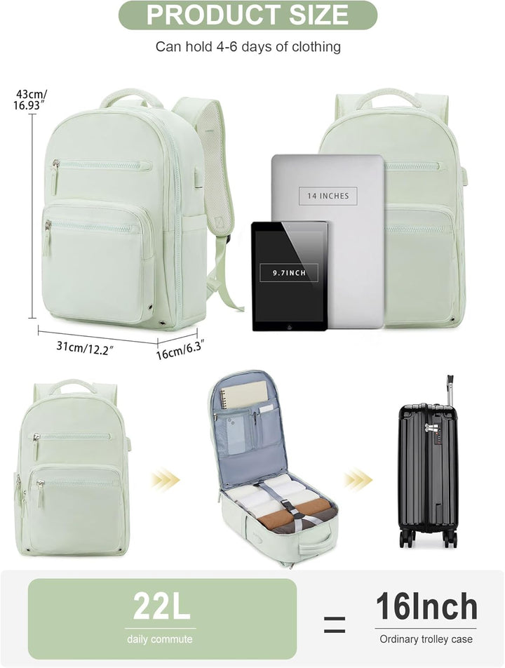 winspansy Reiserucksack Rucksack Damen, Weekender Rucksäcke Handgepäck Flugzeug Arbeitsrucksack Wass