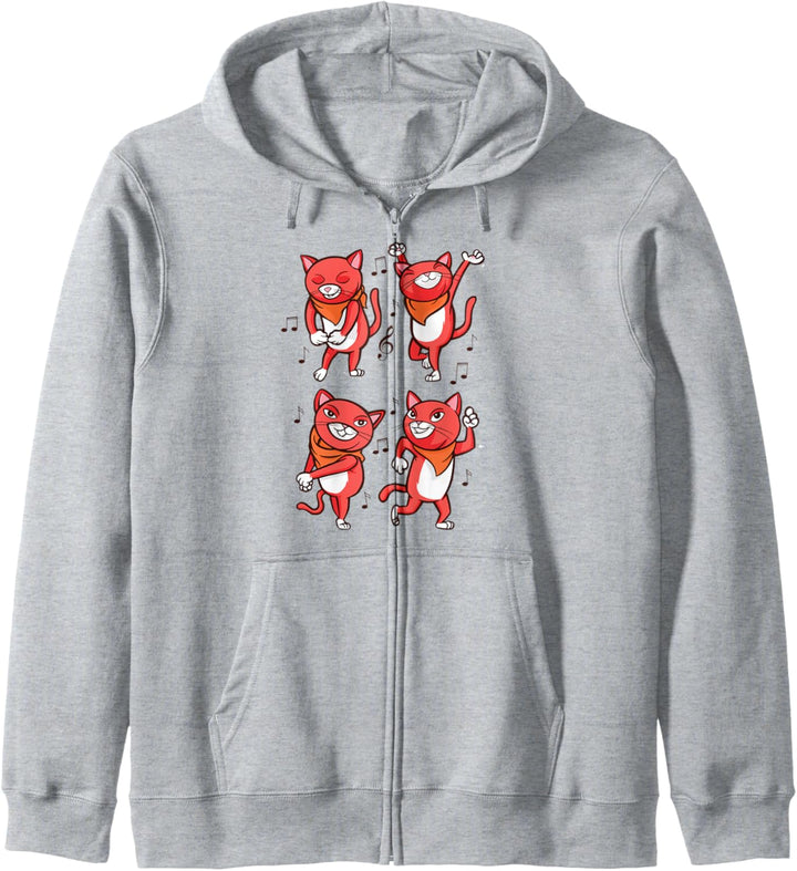 Tanzende Katze. Kapuzenjacke
