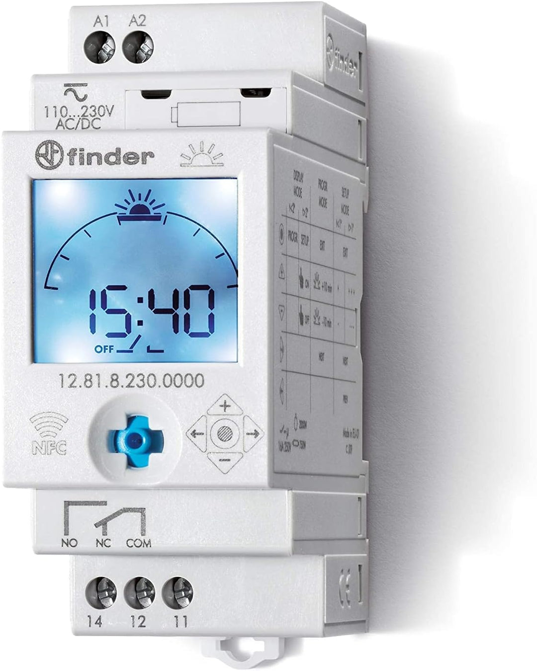Finder 12.81.8.230.0000 ASTRO-Zeitschaltuhr mit Astroprogramm 1 Kanal NFC