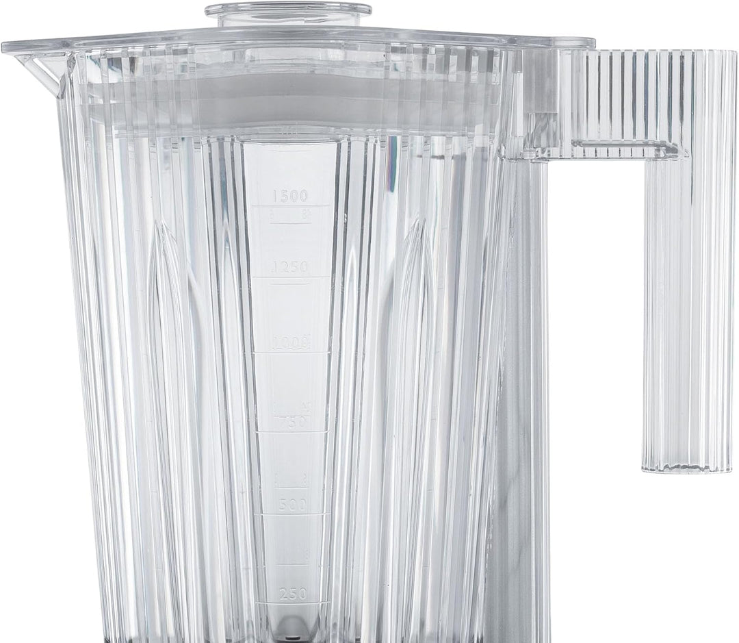 Alessi Plissé MDL09 R - Standmixer mit Abgestufter Karaffe, Thermoplastisches Harz, Europäischer Ste