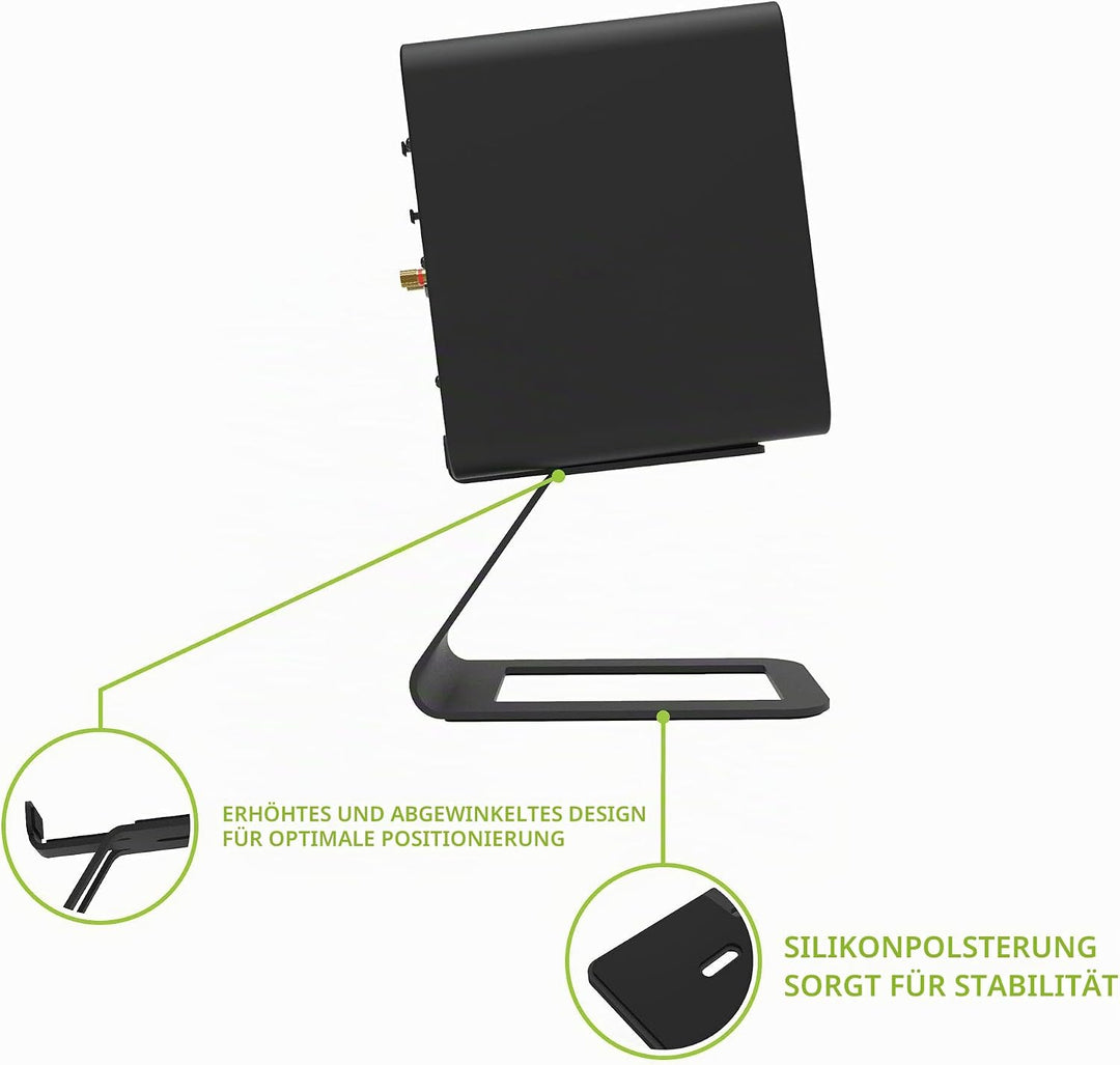 Kanto SE4 Elevated Desktop Speaker Stands for Midsize Speakers | Universal Compatibility | Supports