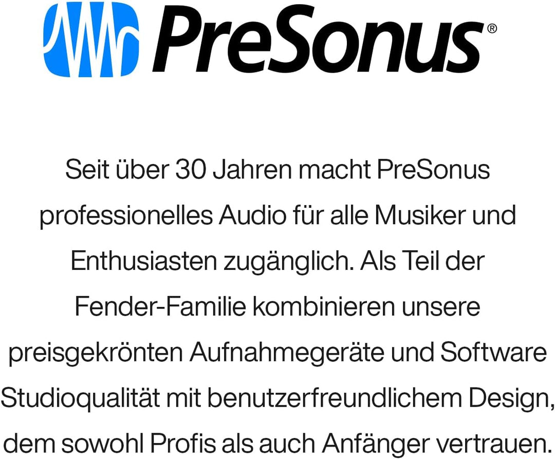 PreSonus Studio 24c, 2 Eingänge/2 Ausgänge, 192 kHz, USB-C Audio Interface mit software bundle inklu
